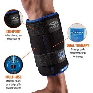 Shock Doctor Blue and Black Reusable Ice/Heat Therapy Wrap